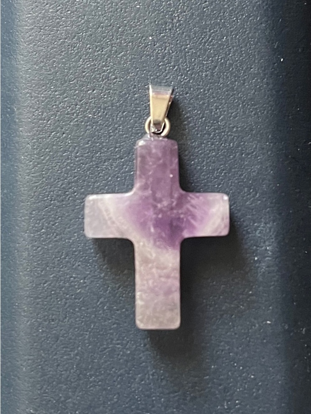 Polished Stone Cross Pendant